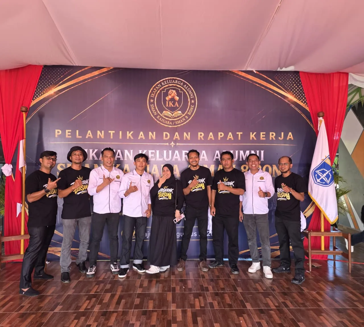 Ini Dia Wajah Dibalik Suksesnya Pelantikan IKA SMAN Kajuara/SMAN 8 Bone
